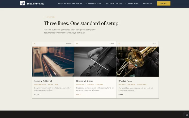 Minimal storefront style preview